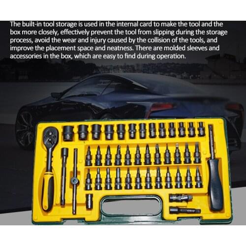 Car Repairing Socket Wrench Set Chrome Steel Ratchet Wrench Key Hand Tool Spanner Adjustable Multi-function Purpose Wrench Kits
