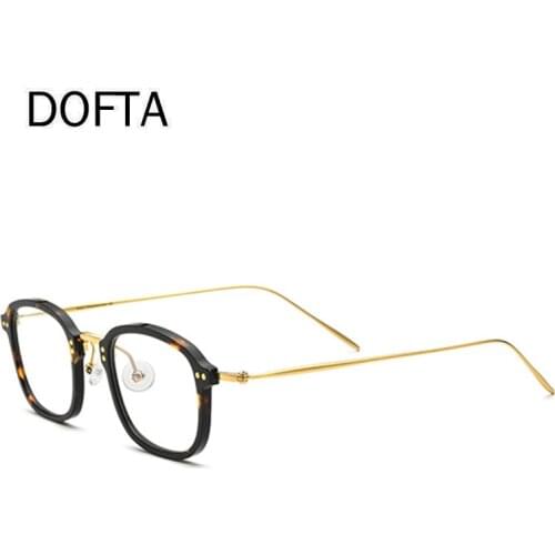 DOFTA Acetate Titanium Glasses Frame Men Retro Square Prescription Eyeglasses Women Optical Spectacles Eyewear New 5511
