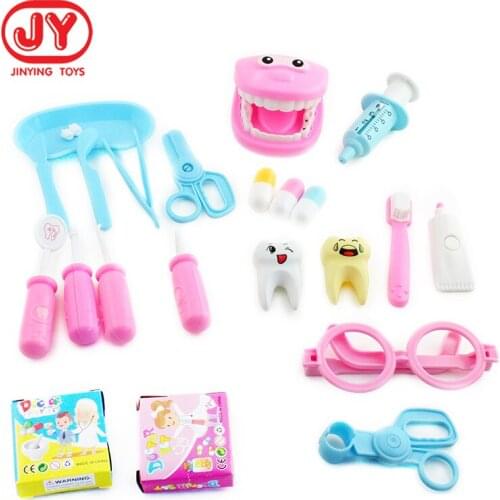Toys for Children Girl Boy Kids Pretend Play Doctor Toys Red Medical Kit Dentist Medicine Box Sets Cloth Bag Packing Games