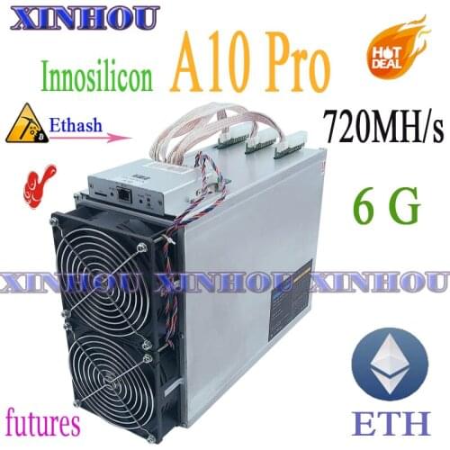 Shipped on December 31 new INNOSILICON A10 Pro ETH miner 720M 6G video memory Ethash Asic miner better Than Antminer E3 S19 T19