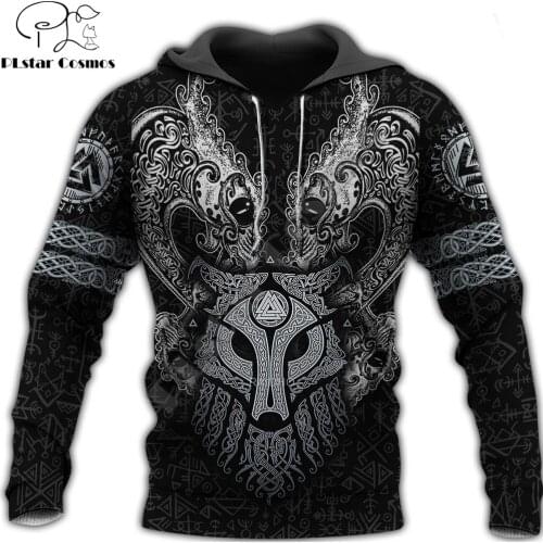 Beautiful Viking God Tattoo 3D All Over Printed Mens Hoodie Fashion Sweatshirt Unisex Casual Streetwear Jacket Tracksuits DK072