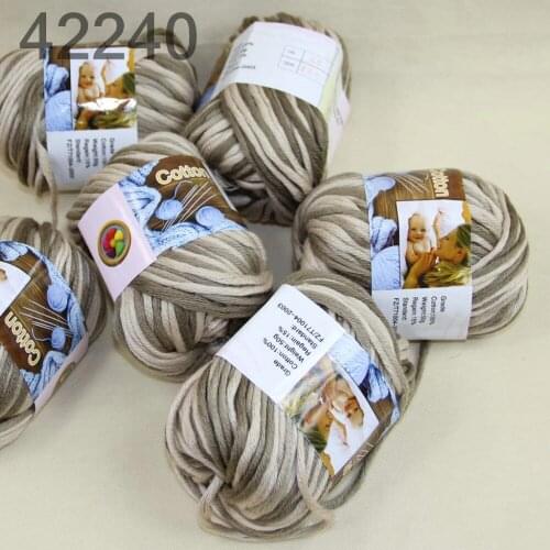 LOT of 6 Balls X 50g Special Thick Worsted Cotton Knitting Yarn 40