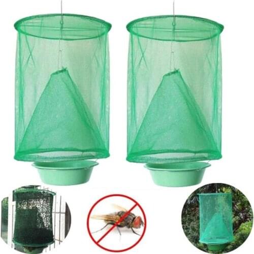 Reusable Fly Trap with Gauze Design Durable Long Lasting Convenient Foldable Easy Operation for Courtyard Pasture SDF-SHIP