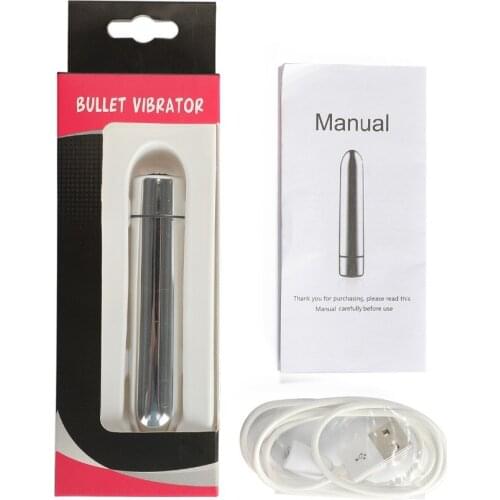 USB Charging Strong Vibrating Bullet Vibrator G-spot Massager Labia Clitoris Stimulation Wand Vibrator Sex Products for Women