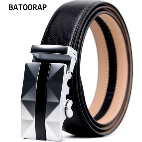 Mens Leather Belt Designer Luxury Cowhide Ratchet Belts For Men High Quality Silver Alloy Auto Buckle Fashion Black Waist Strap