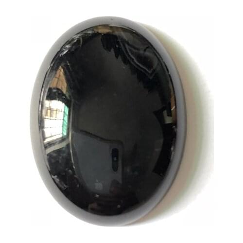Natural Black Onyx Agat e Cabochons Pendant Ring Face 30x40mm oval Semi precious stone jewelry Cabochons 1pcs