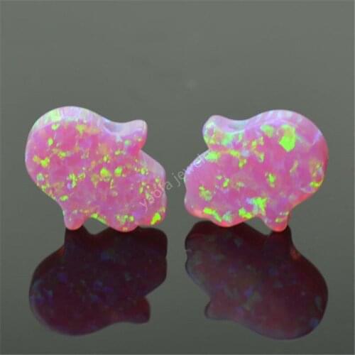 Wholesale OP10 pink bigger 11*13mm hamsa hand opal drilled hole in 78 colors