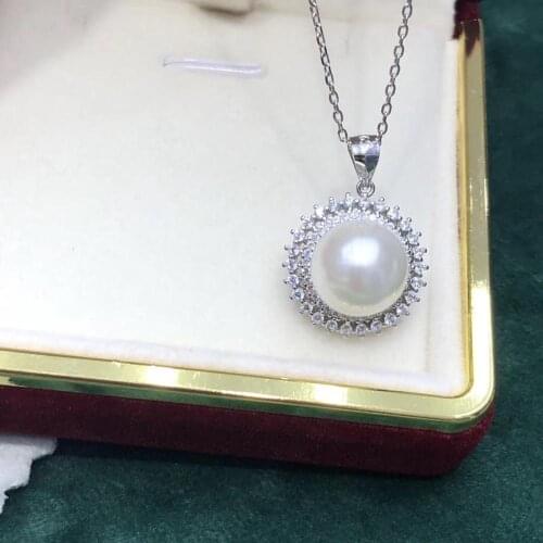 Wholesale 925 Sterling Silver Pendant Base Settings Mountings Findings Parts for Pearl Coral Jade Beads Stones Crystal