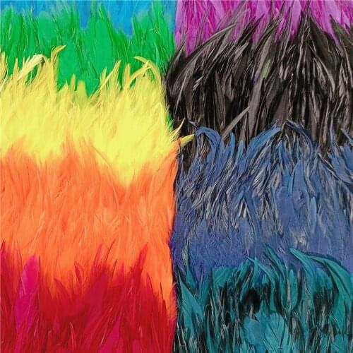 Wholesale Saddle Pheasant Feather Trims Rooster Plumas Fringe Ribbon for Needlework and Handicrafts DIY Wedding Party Decoration