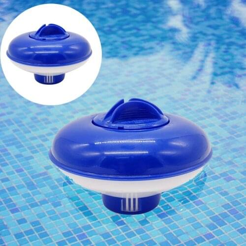 Swimming Pool Floating Sterilizer 5 inch Deluxe Large Blue and White Floating Swimming Pool Accessories Chlorine Dispenser NEW