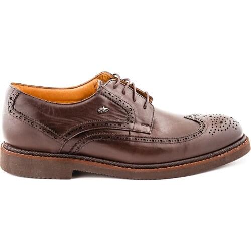 Casual Shoes for Men 100% Inner Outsole Leather Eva Sole Orthopedic Lace-Up Brown Color Suitable For Foot Anatomy Comfortable Normal Fit Fashion Business Classic Shoes Wholesale 030101