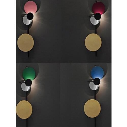 Nordic Bedroom Bedside Lamp Wall Lamp Simple Modern Aisle Corridor Hotel Golden Background Wall Lamp Creative LED Lamp