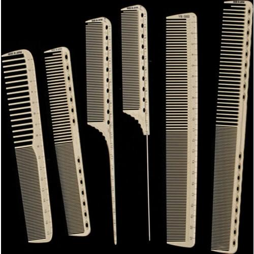 Professional 6 Pcs Resin Hair Measure Comb Hairdressing Tools Barber Comb With Laser Measurement Comb For Hair Cutting Comb Kit