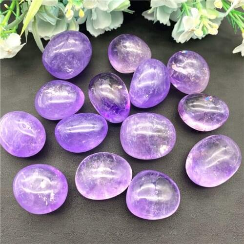 Drop Shipping 100g Natural Amethyst Tumbled Stones Purple Quartz Crystals Gemstones Rock Mineral Specimen Natural Stones