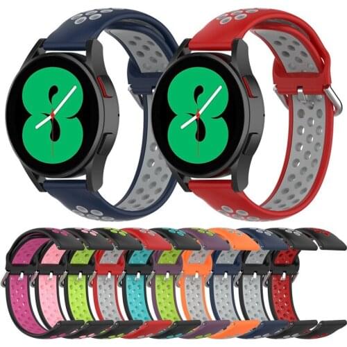 20mm 22mm Watch Strap for Samsung Galaxy Watch 4 Band Sport Colorful Silicone Watchband Belt for Galaxy Watch 4 Classic Bracelet