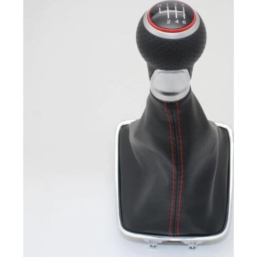 For VW Tiguan 5N 2007 2008 2009 2010 2011 Car-Styling 6 Speed Car Gear Stick Level Shift Knob With PU Leather Boot