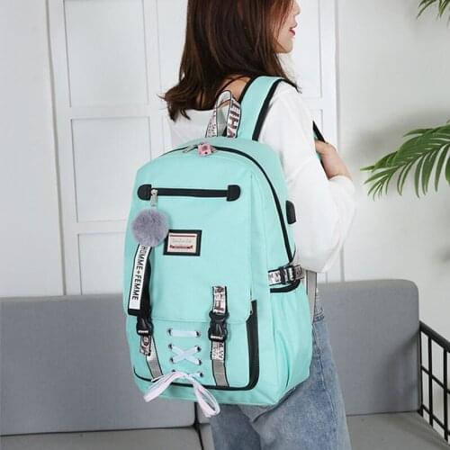 USB Charge Women Backpacks School Bags For Teenagers Girls Student Larger Capacity School Backpacks Female Travel BookBags