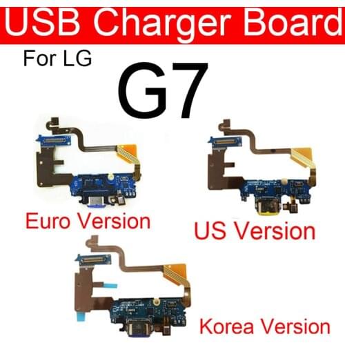 USB Charger Jack Board With Microphone For LG G7 G710 Charging Port Connector Board Flex Cable Replacement Parts
