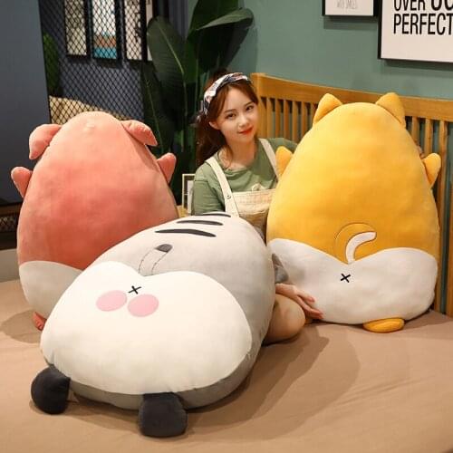 50-70CM Universal Cute Soft Butt Shape Pillows Car Headrest Neck Rest Auto Neck Safety Cushion Kids Toys Gifts