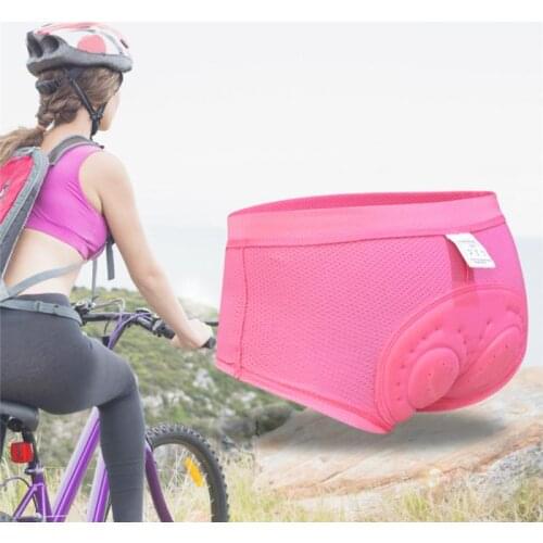 WOSAWE Womens Cycling Shorts 3D Gel Padded Breathable Underwear Bicycle Road Bike MTB Shorts Riding Downhill Shorts Pink S-2XL