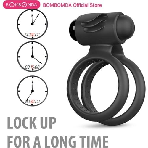 Penis Ring Vibrator Cock Ring Clitoris Licking Vibeator Sex Toys for Women G spot Stimulator Men Time Delay Penis Sleeve Rings