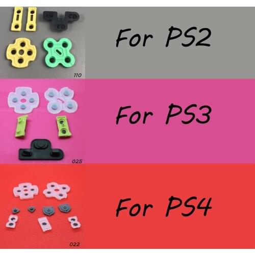 1 set For Sony PS2 PS3 PS4 Controller D-Pad Silicon Conductive Rubber Pads for Playstation 4 3 2