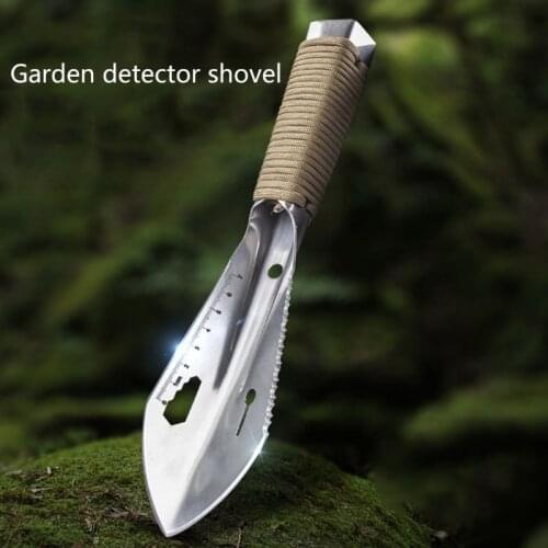 1PC Multifunctional Metal Detector Stainless Steel Garden Shovel Portable Landscaping Detecting Dig Tool DIY Digging Accessories
