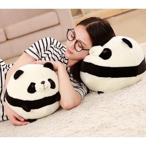 100% new style round panda plush toy soft doll throw pillow birthday gift b1377