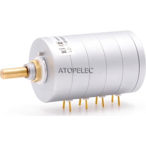 1pc EIZZ 24 Steps Attenuator 4 Channels Volume Potentiometer 4-gang Balance Control Serial Type Gold Plated Copper Pin 50K/100K