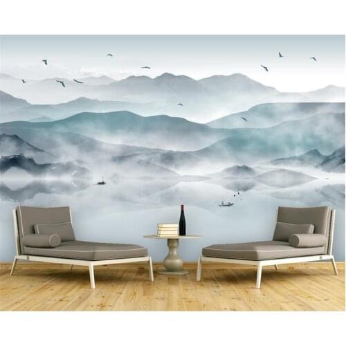 Beibehang Custom Fashion 3D Wallpaper Abstract ink painting landscape background wall painting papel de parede wallpaper 3d
