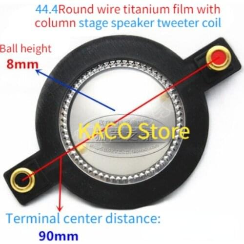 44.4mm treble voice coil voice film with column titanium film round copper flat wire 44.5 treble speaker maintenance accessories