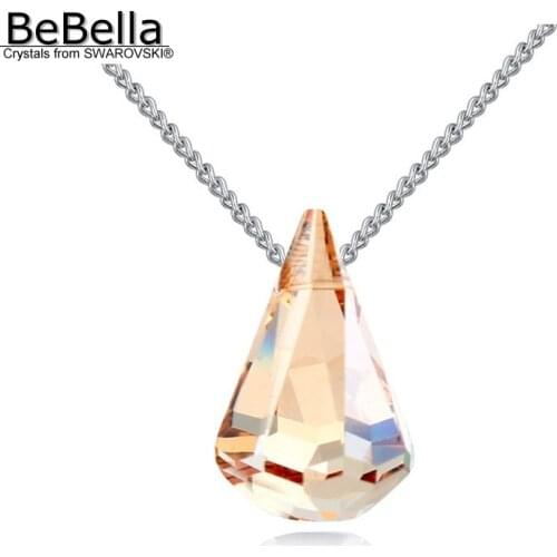 BeBella xirius conical raindrop pendant necklace with Crystals from Swarovski original fashion jewelry for women girls gift