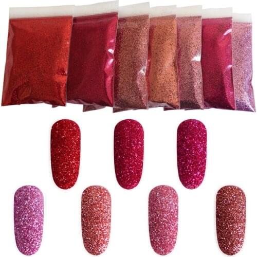 11 Colors Nail Glitter Rose Gold Sparkly Chrome Pigment Nail Art Decorations Glitter Powder Flakes Dust Gel Polish Manicure Tips