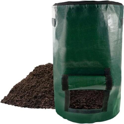 Large Compost Bag Reusable Yard Kitchen Garden Garbage Waste Organic Fertilizer Collection Bags Composter