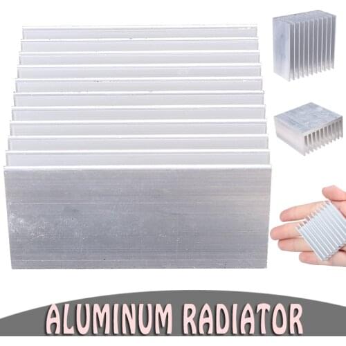 1 Piece White 11 Tooth Aluminium Radiator Heatsink Cooler Electronic Heat Dissipation Sink 4cm*4cm*2cm Mayitr