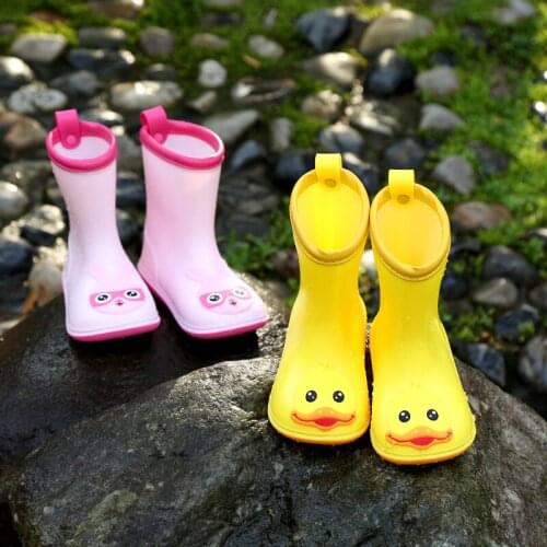 Childrens Rain Shoes Baby Cartoon PVC Rain Boots Baby Childrens Antiskid Water Shoes Rubber Shoes Cover