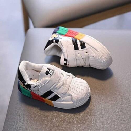 Disney Casual Shoes For Baby Boy Girl Brand Children Sneaker Mickey Mouse Kids Sports Shoes Toddler Walking Shoes