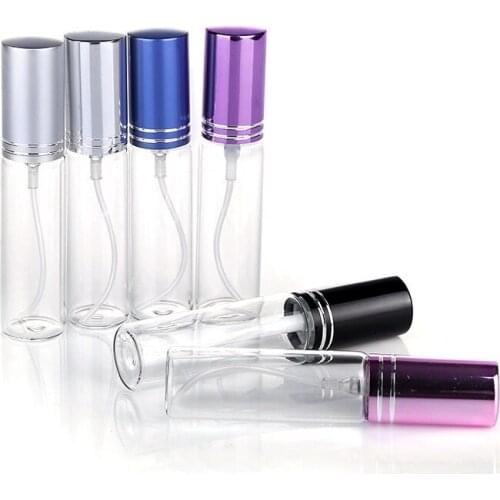 10pcs/lot Clear Glass Essential Oil Roller Bottles with Glass Roller Balls Aromatherapy Perfumes Lip Balms Roll On Bottles 5ml