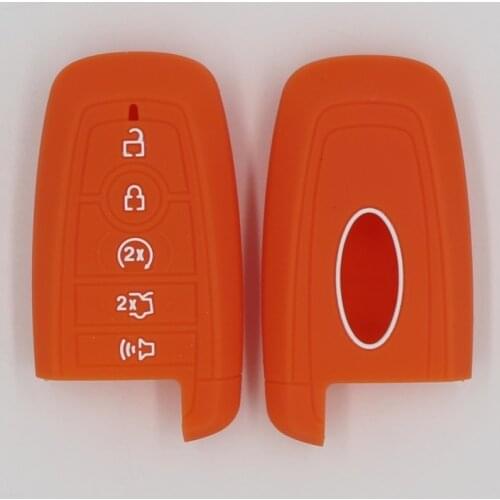 2PC Silicone Key Case Cover For Ford Fusion Mondeo Mustang F-150 Explorer Edge For Lincoln MKZ MKC Keyless Fob Holder Protector