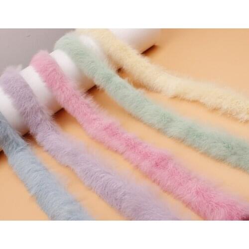 Rabbit fur trim clothes moben fur laciness 5meter /lot DIY accessories handmade decoration material wool fly