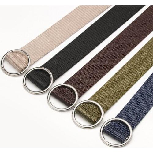 Metal Men women belt High Quality Automatic Buckle Nylon Belt OutdoorTravel Tactical Waist Belt Unisex