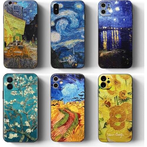 Cute Phone Cases For iphone 12 Mini 11 Pro Max Case Cover XR 6 7 8 Plus XS SE 2020 Coque 3D Emboss Art Painting Flower Back Capa