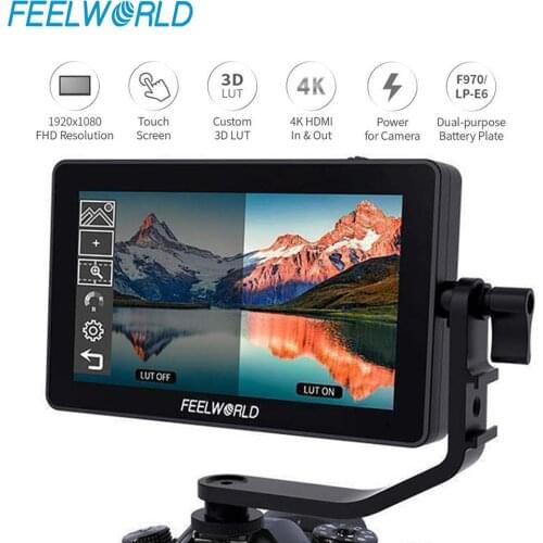 FEELWORLD F6 PLUS 4K Monitor 5.5 Inch on Camera DSLR 3D LUT Touch Screen IPS FHD 1920x1080 Video 4K HDMI Field Monitor Dslr