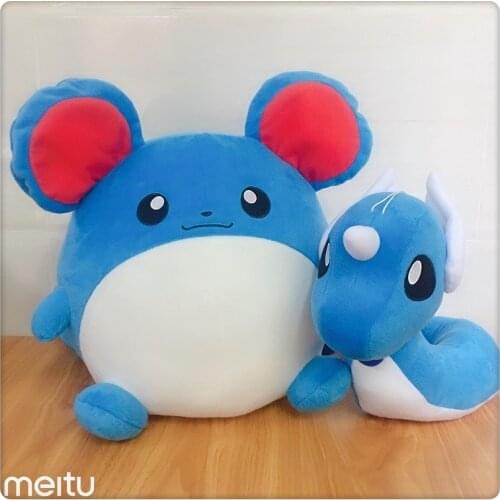 Original Pokemon Game Cartoon Giant Dolls Marill Dragonair Plush Toy