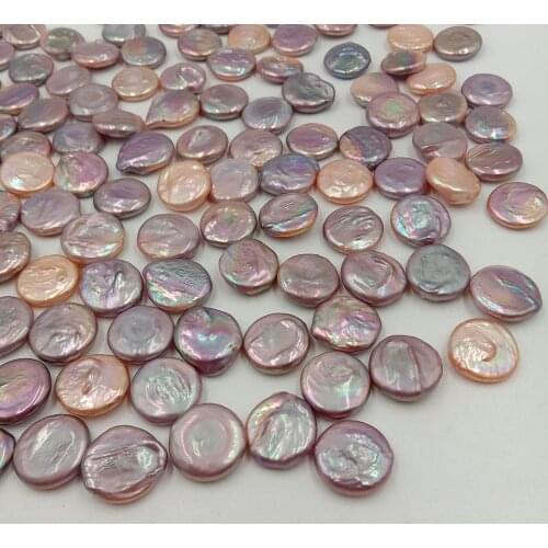 DIY PEARL BEADS,5 PCS/LOT,16 mm high luster coin shape baroque pearl,100% Nature freshwater loose pearl,half or no hole