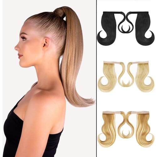 Long Straight Wrap Around Clip In Ponytail Hair Extension Heat Resistant Synthetic Pony Tail Fake Hair