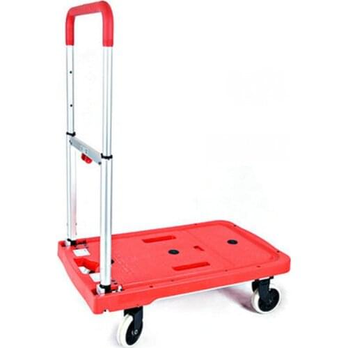Folding Flatbed Cart, Four-Wheeled Turtle Pull Cargo, Portable Trolley Truck with 330 Lbs Weight Capacity