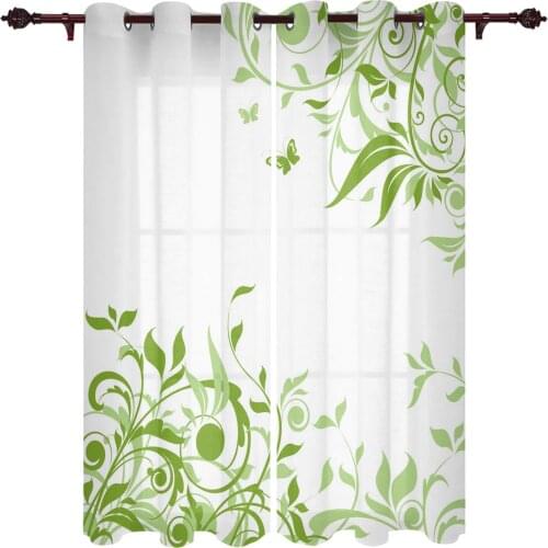 Modern Curtains Flower Rattan Butterfly Baby Room Bedroom Creative Window Curtains Kitchen Living Room Terrace Valance Curtains