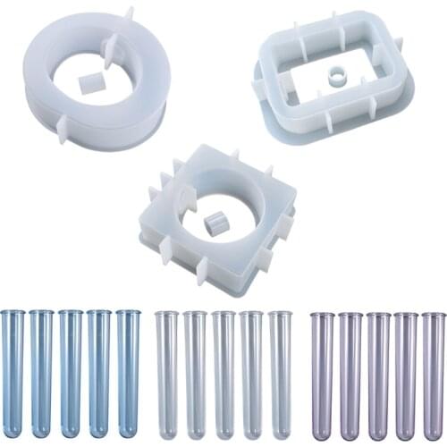 Test Tube Vase Silicone Bracket Mold Flower Pot Used to Spread Hydroponic Plant Flower Display Home Office Decoration