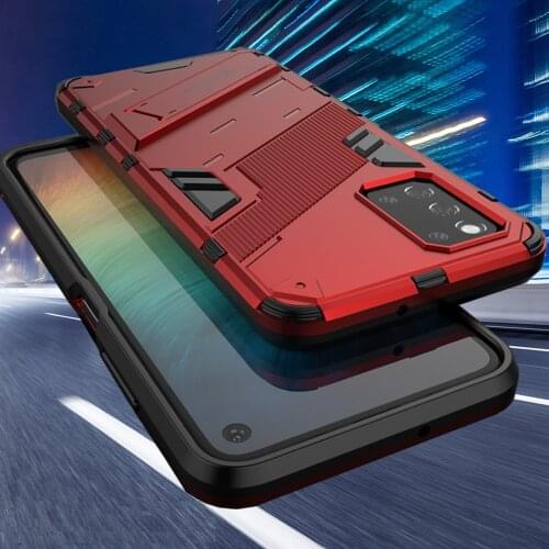 Bibercas Armor Case for Samsung Galaxy F52 5G F 52 Shockproof Lens Protection Back PC & Rubber Kickstand Phone Cover Stand Capas